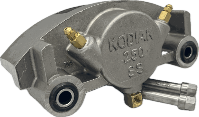 Kodiak Model 250 Disc Brake Caliper 13" 7K & 8K, Stainless Steel, Includes Pads