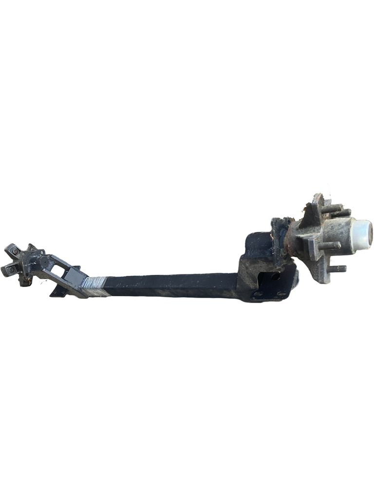 Spring Axle, 3,500lb Capacity, 2" Square Tube, 42-1/4” Hub Face, 32-1/4” Spring Center, 46-1/4” Overall Length, 5-1/2" Drop, Painted Finish, Manufactured by Hoosier