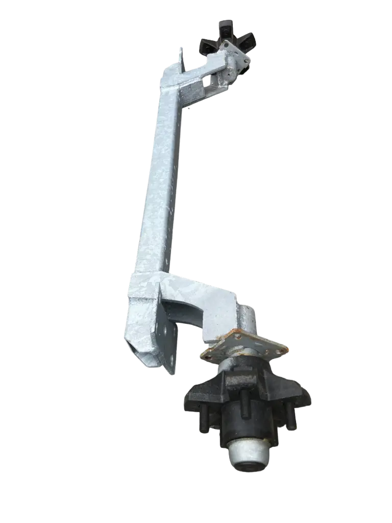 Spring Axle, 3,500lb Capacity, 2" Square Tube, 42-1/4” Hub Face, 32-1/4” Spring Center, 46-1/4” Overall Length, 5-1/2" Drop, Galvanized Finish, Manufactured by Hoosier