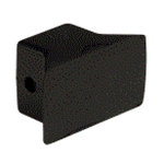 Bow Stop Flat Jon Block, 3" Wide 1/2" I.D. Black Rubber 33Y4-4