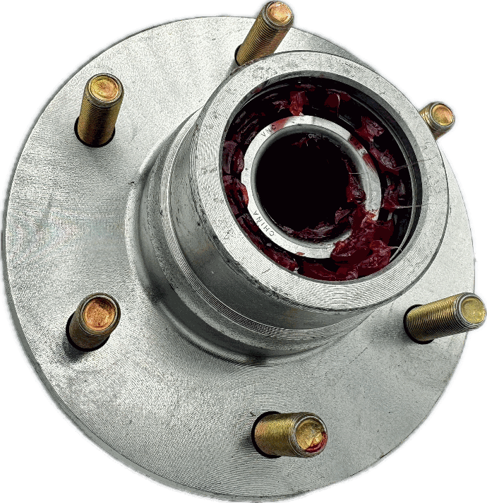 Trailer Hub, 1-3/4" X 1-1/4" Bearings, 6 X 5.5" Bolt Pattern, Galv-X Finish, Pre-Greased. Tie Down# (81091)