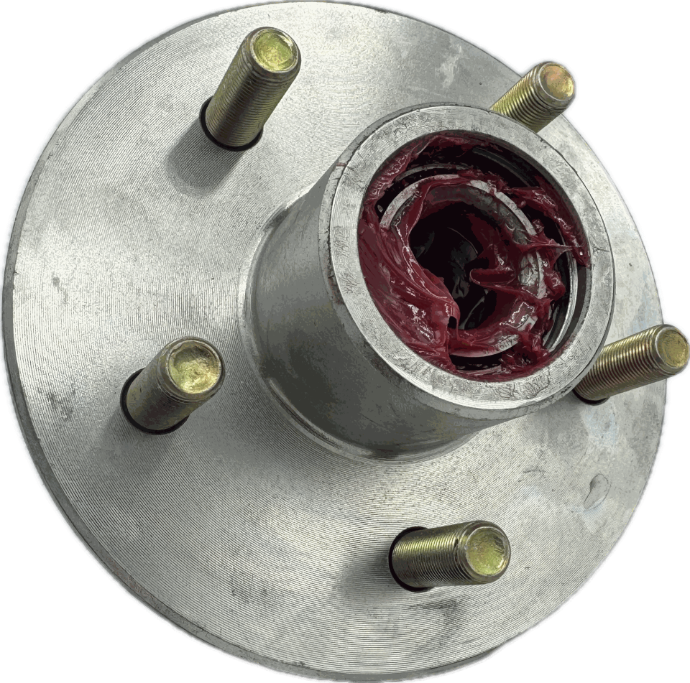 Trailer Hub, 1-3/8" X 1-1/16" Bearings,, 5 X 4.5" Bolt Pattern, Galv-X Finish, Pre-Greased. Tie Down# (81093) (K08-436-CA)