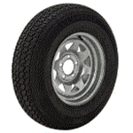 Karrier KR03 St185/80 13", LR:C/6-Ply, 5-Lug Galvanized Spoke Radial Trailer Tire & Wheel *Bead Balanced* (31987)