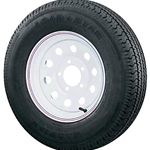 Karrier KR35 St185/80 13", LR:D/8-Ply, 5-Lug White Painted Modular Radial Trailer Tire & Wheel