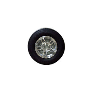 Karrier KR03 St225/75 15", LR:D/8-Ply, 6-Lug Aluminum Spoke Radial Trailer Tire & Wheel