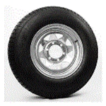 Karrier KR35 St225/75 15", LR:D/8-Ply, 6-Lug Galvanized Spoke Radial Trailer Tire & Wheel *Bead Balanced* (32599T) (LR: 6100.83ARK)