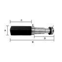 Continental Trailers Spindle, 1-3/8"x1-1/16", Square Stub