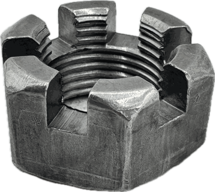 Continental Trailers Spindle Nut, 3/4", Castle