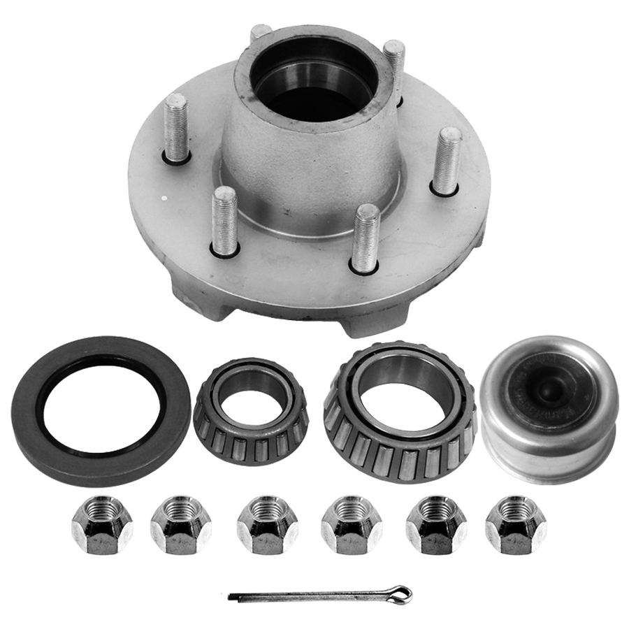 Hub Kit, 1-3/4"x1-1/4", 6x5.5", Pre-Greased, Continental