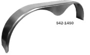 Round Fender, Tandem with teardrop, 68"x10"x18" Galvanized, Continental