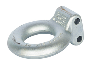 Demco Channel Mount Pintle Ring, Zinc Plated, 3" ID, 6" OD, 25000 Lb Capacity