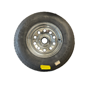 Karrier KR03 St215/75 14", LR:C/6-Ply, 5-Lug Chrome Modular Radial Trailer Tire & Wheel