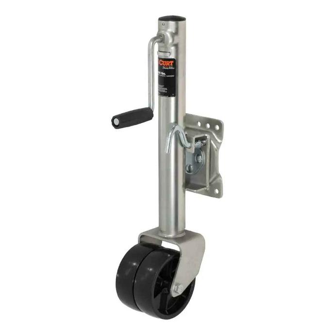 Curt Marine Swivel Jack, Twin Wheel, 1500#, 10" Lift 