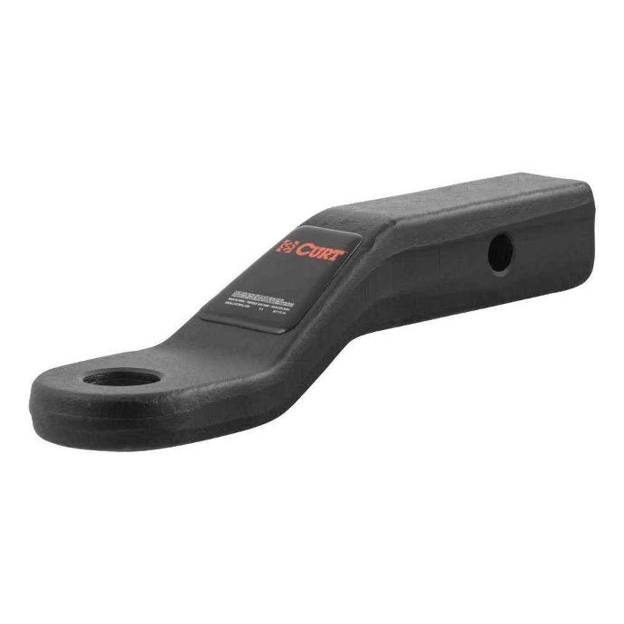 Curt Ball Mount, 2" Square, Solid , 2" Drop/1" Rise, 8-1/2" Long