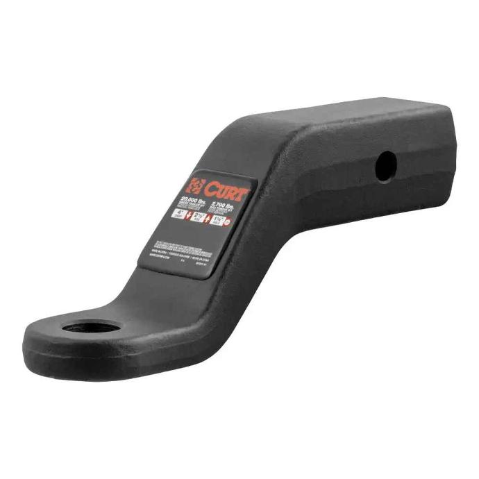 Curt Ball Mount, 2-1/2" Square, Solid, 4" Drop/2-1/2" Rise, 8-1/2" Long