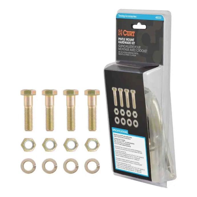 Curt Grade 8 Pintle Mount Hardware Kit (Bolts, Lock Washers, Nuts)