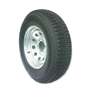 Loadstar K550 St225/75 15", LR:E/10-Ply, 5-Lug Galvanized Modular Bias Trailer Tire & Wheel *Bead Balanced*