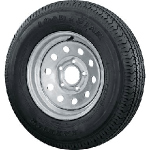 Loadstar K550 St205/75 15", LR:C/6-Ply, 5-Lug White Painted Modular Bias Trailer Tire & Wheel