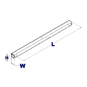 Cross Member, 3" X 2" X 43.75", Straight With Diagonal Holes