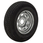 Loadstar K353 St530-12", LR:B/4-Ply, 5-Lug Galvanized Spoke Bias Trailer Tire & Wheel