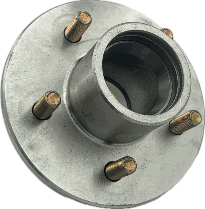Trailer Hub, 1-3/8" X 1-3/8" Bearings, for 4200# axle, 5 X 4.5" Bolt Pattern, Zinc (6042.37T / 6042.37U)