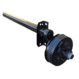 Torsion Axle, Galvanized, 3,500 lbs. Capacity, Hub Face = 93.5”, Out Bracket = 80”, Up Angle = 22.5*, W/ 10” Electric Drum Brakes Installed