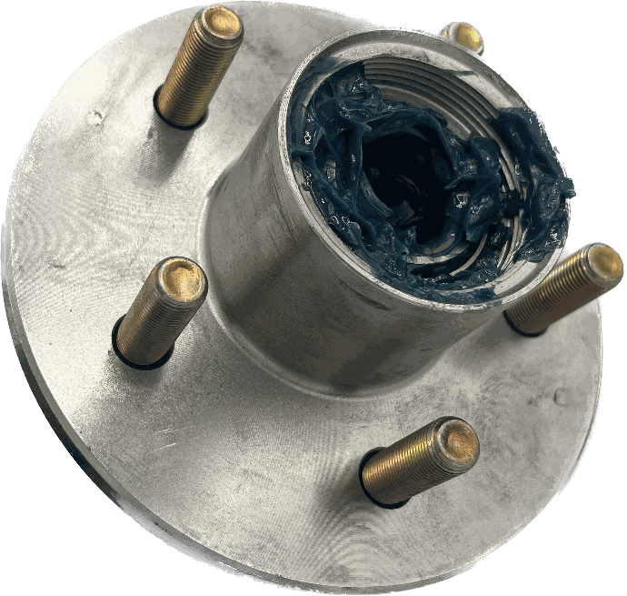 *Special* Trailer Hub, 1-3/8" X 1-1/16" Bearings, Vortex, 5 X 4.5" Bolt Pattern, Galv-X Finish