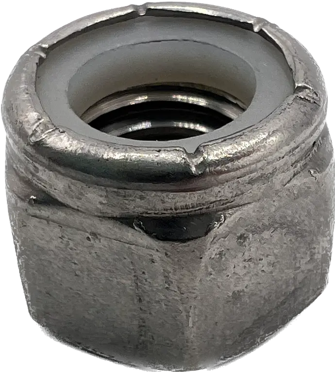 Stainless Steel Nylock Nut , 1/4"-20 Hex 