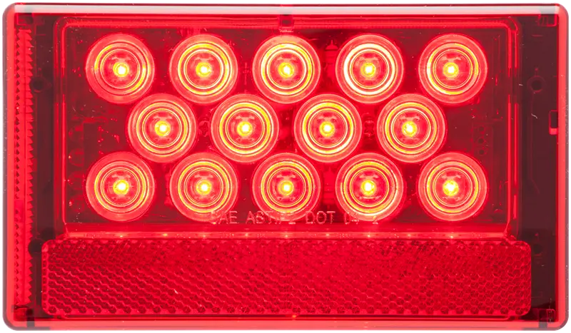Rectangular Tail Light, 6" x 3.625" x 2.25", LED and Submersible, Left Hand, Optronics Brand