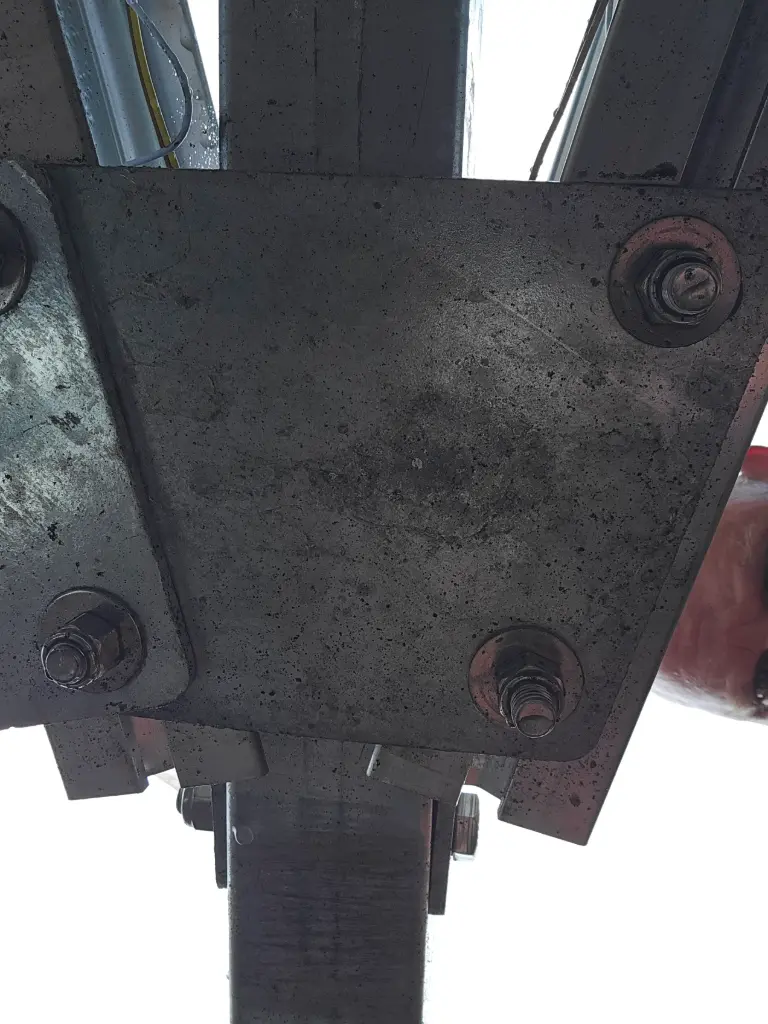 Frame Mounted Tongue Jack Mounting Plate, Galvanized, .188x6.75x10.25"  W/ .563 HOLES