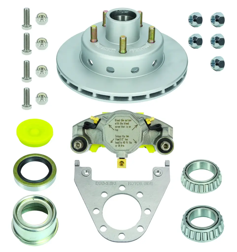 Deemaxx Disc Brake Kit, 10" Rotor / Hub Style, Fits 1-3/8" x 1-1/16" Spindles (3,500 lbs. - 3,750 Lbs. Axles) 5 X 4.5" Bolt Pattern, Maxx Coating Finish (1 Wheel End Kit) (Alternative to K71-G00-98 / 82113 / 1-HRCM10DAC)