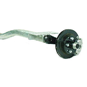 Load Rite Torsion Axle,  3,750 lbs. Capacity, 87.5” Hub Face, 75.75” Outside Bracket, 70” Frame Center, 32* Down Angle, 10” Disc Brakes, UFP brand