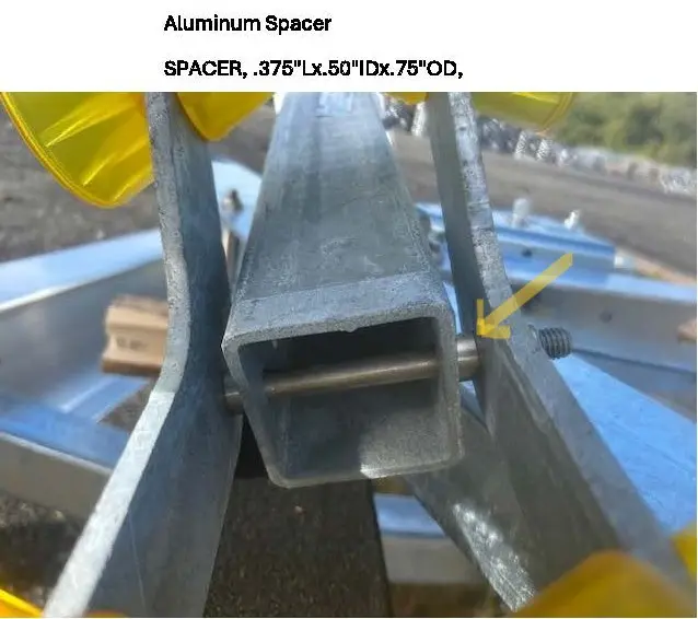 SPACER, .375"Lx.50"IDx.75"OD, ALUM 