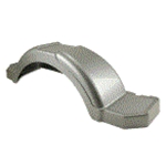 Trailer Fender, Material: Plastic, Color: Silver, 30" Inside L - 43.5" Outside L x 9.7" Bottom W - 8" Top W x 12.75"H, Fits: 13" & 14" Wheels, Brand: Horizon Global, Sold as a pair