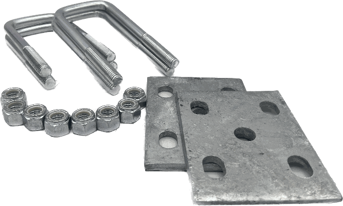 Tie Plate Kit Square 2" Trailer Axle 6.25"