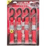 Quad Pack (4) 1"X5-1/2' Cam Straps 900Lb
