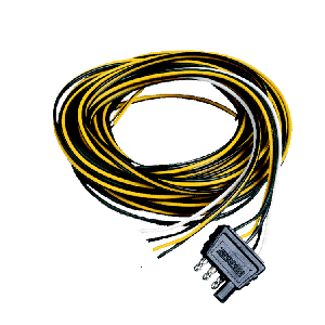 (Limited Stock) 4-Way Flat Wire Harness, 25' Wishbone, Wesbar Brand